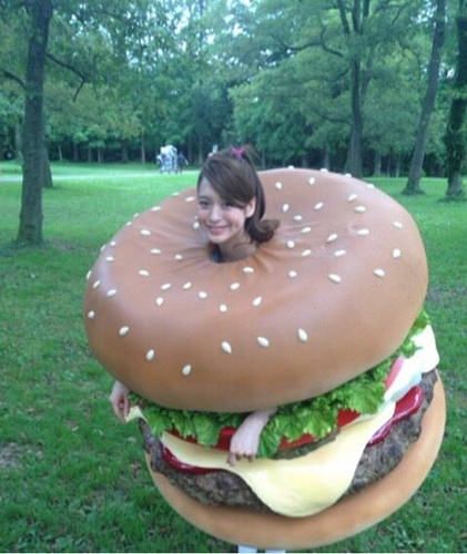 Explore Harpie214's photos on Flickr. Harpie214 has uploaded 218 photos to Flickr. Burger Costume, Ball Costume, Crazy Costumes, Pokemon Ball, Food Costumes, Halloween Costumes Friends, Costume Women, Halloween Looks, People Dress