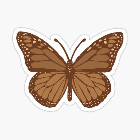 Brown Journal Stickers, Aesthetic Brown Butterfly, Cute Brown Stickers, Brown Aesthetic Stickers, Beige Stickers, Stickers Aesthetic Vintage, Stickers No Background, Brown Stickers, Iphone Stickers