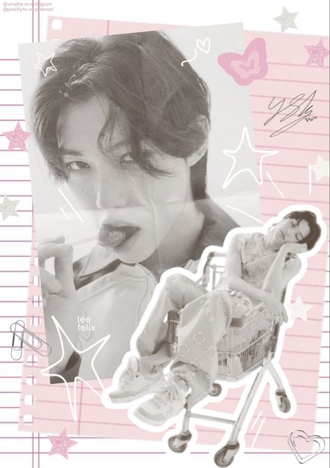 whqthe on insta, better quality/full size on drive (link on insta) #straykids, #collage, #poster, #felix #yongbok Pink Coquette Background, Felix Background, Coquette Background, Printable Wall Poster, Online Scrapbook, Soft Pink Theme, Pop Posters, Pink Coquette, Pink Posters