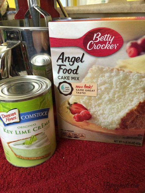 Lemon Creme Pie, Key Lime Pie Filling, Pie Filling Desserts, Angel Food Cake Mix, Key Lime Bars, Key Lime Recipes, Lemon Creme, Creme Pie, Key Lime Desserts