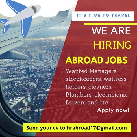 Overseas jobs, best way to travel abroad is to find a job and start earning Dollars, pay in four instalments make your dream true call now: +91 8520971541, send your resume to hrabroad7@gmail.com #jobs #travel #resume #job #abroadlife #abroadjobs #abroadstudy #abroad #dollar #incomeinvesting #workabroad #workandtravel #hiring #hiringnow #hiringabroad #hiringprocess Overseas jobs Overseas Jobs, Work Abroad, Hiring Process, Jobs In Pakistan, Hiring Now, We Are Hiring, Job Work, Job Offer, Other Countries