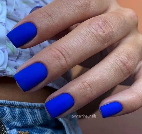 Matte Nails Dip Powder, King Blue Nails, Pedi Colors, Indigo Nails, Perfume Body Spray, Nails Colors, Get Nails, Neon Nails, Dip Powder Nails