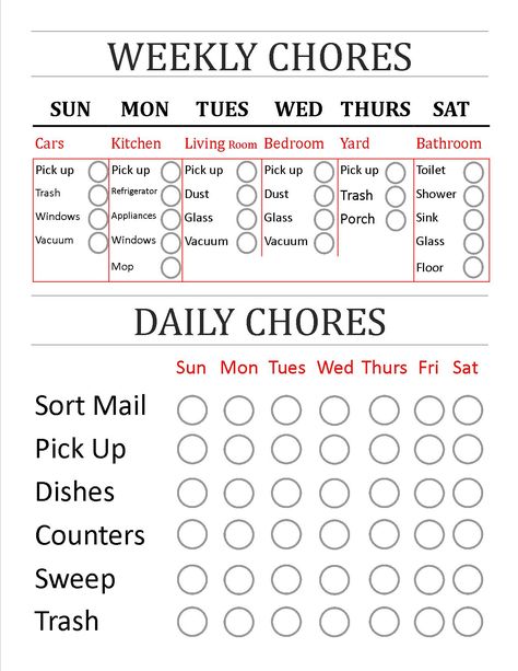 Made myself a Weekly & Daily Chores Check list!  I can share with anyone that wants to edit this to work for them and their home. Chores Template, Daily Chore Chart For Kids, Weekly House Chores, Household Chores List, Weekly Chore List, House Chores List, Adult Chore Chart, Daily Chore Chart, Chore Schedule