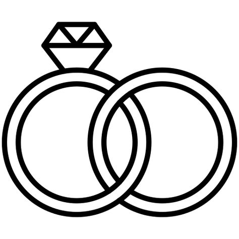 Wedding Ring Icon, Ring Vector, Ring Icon, Red Monochrome, Character Flat, Two Rings, Love And Romance, Edit Icon, Animated Icons