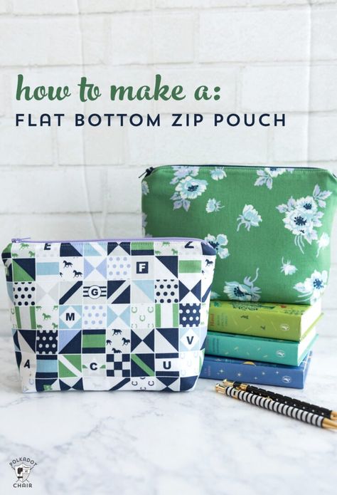 Pouch Sewing Pattern, Fat Quarter Projects, Pouch Sewing, Pouch Tutorial, Beginner Sewing Projects Easy, Zipper Pouches, Cadeau Diy, Leftover Fabric, Fabric Baskets