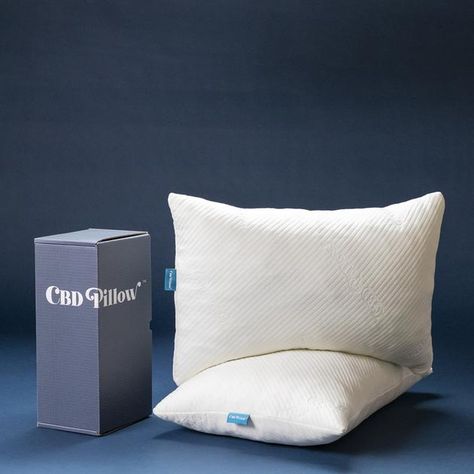 The CBD Pillow is infused with cannabidiol (CBD) to give you a calm, relaxing sleep all night long. This memory foam CBD pillow adapts perfectly to your sleep style. Gel Pillow, Orthopedic Pillow, Luxury Pillows, Sleep Routine, Memory Foam Pillow, Sleeping Positions, Sleep Pillow, Pillow Cover Design, Cool Technology