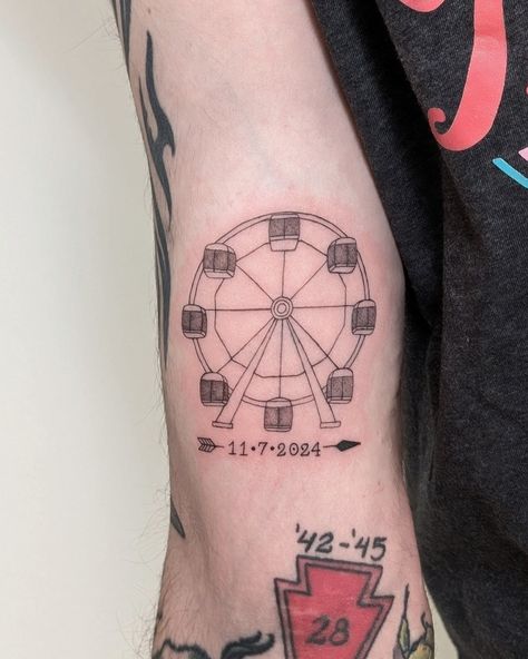 I'm feeling so grateful for this amazing opportunity! . I got to tattoo the Montreal ferris wheel with a wedding anniversary for these newlyweds during their honeymoon 🥹✨ It was an amazing experience and I'm grateful for their trust! . Send me a DM if you're interested in a couple's tattoo, I'd love to work on other projects like this! 💕 I'm Grateful, Im Grateful, Couple Tattoos, Ferris Wheel, Montreal, Wedding Anniversary, Work On, A Wedding, To Work