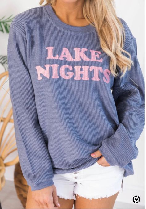 Lake nights pullover, lake sweatshirt, lake babe, pullover, small to size 3X in everything! Thermal pullover Follow my shop on the @shop.LTK app to shop this post and get my exclusive app-only content! #liketkit #LTKcurves #LTKstyletip @shop.ltk http://liketk.it/3lzdS #lakelife #lake Lake Night, Weekend Days, Pink Lillies, Relaxing Weekend, Graphic Print Sweatshirt, Blue Crew, Pink Design, Pink Lily, Night Shirt