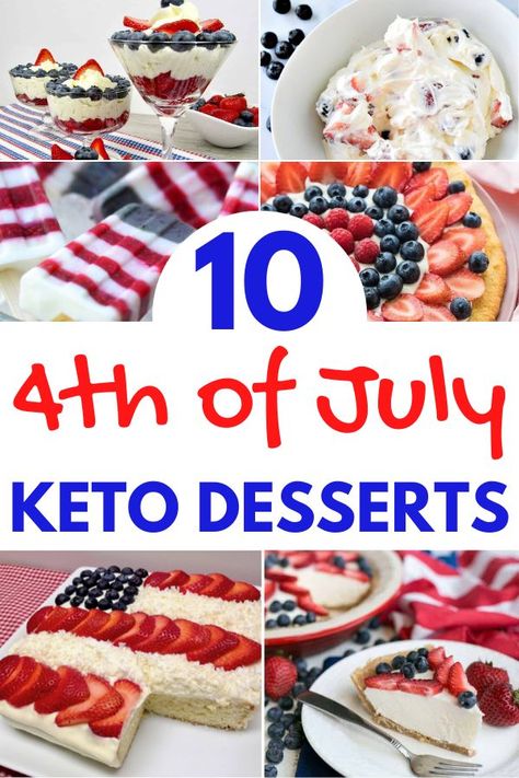 These keto summer desserts are so good! Best keto 4th of July recipes for desserts. Desserts For 4th Of July, Desserts Fourth Of July, Easy Keto Desserts, Dessert Pizzas, 4th Of July Recipes, Easy Low Carb Snacks, July Desserts, Clean Dessert, Keto Cookie Recipes