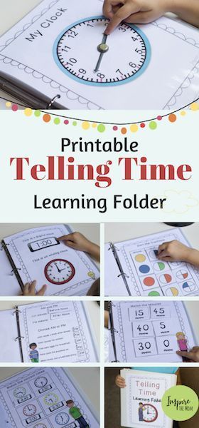 Learning Folder, How To Tell Time, Kindergarten Lesson Plans, Teaching Time, Kindergarten Lessons, Learning Time, Homeschool Classroom, Analog Clock, Homeschool Kindergarten