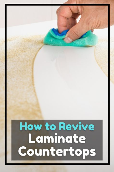 Make Laminate Countertops Shine, Polish Laminate Countertops, Clean Kitchen Countertops Laminate, How To Clean Kitchen Countertops, Kitchen Counter Laminate, Cleaning Formica Countertops, Refresh Laminate Countertop, Blue Laminate Countertops, Laminated Countertops Kitchen