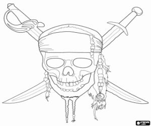 Skull with swords, Caribbean Pirates coloring page Disney Printables Free, Kraken Art, Pirate Coloring Pages, Joker Tattoo Design, Pirate Treasure Maps, Pinstripe Art, Pirate Tattoo, Skull Coloring Pages, Harley Davidson Art