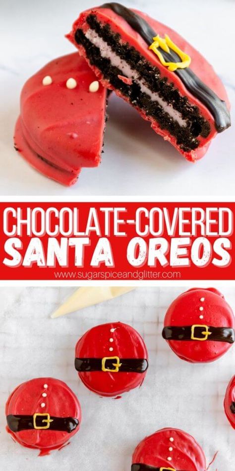 These festive chocolate covered OREO cookies are decorated to look like Santa’s red coat – and require only 3 ingredients! Christmas Oreos Chocolate Covered, Christmas Oreo Balls, Oreo Balls Christmas, Christmas Oreos, Covered Oreo Cookies, Brown Food Coloring, Christmas Yummies, Christmas Baking Cookies, Vegetarian Cookies