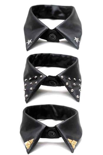 Flights of Fancy Lesbian Accessories, Dark Cathedral, Runway Goth, Lesbian Gifts, Gifts For Hubby, Studded Collar, Detachable Collar, Leather Collar, Studded Leather