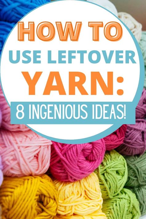 Knitting With Leftover Yarn, Yarn Crafts For Adults Easy Diy, Christmas Crafts Using Yarn, Extra Yarn Projects, Wool Diy Ideas, Stuff To Make With Yarn, Knitted Blankets Pattern, Loopy Yarn Projects Easy, Scrap Yarn Crochet Blanket Pattern Free