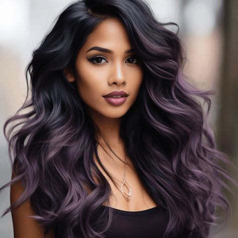 Spring Hair Color Trends, Hair Rainbow, Purple Ombre Hair, Dark Purple Hair, Women Braids, Bold Hair Color, Summer Haircuts, Spring Hair Color, Hair Color Purple