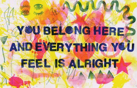 Justseeds | You Belong Here You Belong Here Mural, You Belong Here, Belong Quotes, Community Cafe, Welcoming Sign, Art Room Posters, Door Decs, Big Magic, Riot Grrrl