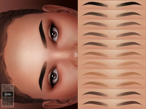 The Sims Resource - Olivia Eyebrows | NO 38 The Sims 4 Eyebrows, Sims 4 Cc Eyebrows, Sims Face, Sims Makeup, Cc Makeup, Sims Download, Sims 4 Cc Eyes, The Sims 4 Skin, Sims 4 Family