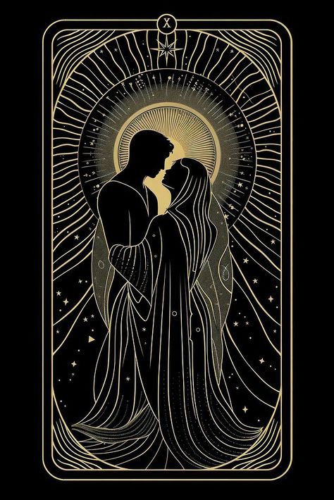 The lover tarot logo art architecture archangel. | free image by rawpixel.com The Lover Tarot, Tarot Logo, Women Illustration, The Lovers Tarot, Web Design Resources, Free Tarot, Discord Channels, The Lover, Logo Art