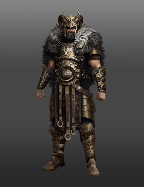 Viking Armor Concept Art, Odin Armor, Fantasy Viking Armor, Norse Creatures, Demonic Samurai, Knights And Magic, Viking Armour, Bear And Wolf, Paladin Armor