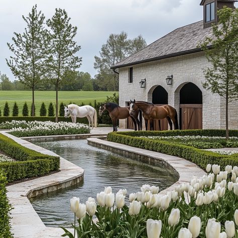 Modern Farmhouse Inspiration | Equine Residences Modern Farmhouse Inspiration, Modern European Home, Happy Environment, Dream Stables, Modern Farm House, Hardscape Design, Equestrian Estate, European Home, Farmhouse Inspiration