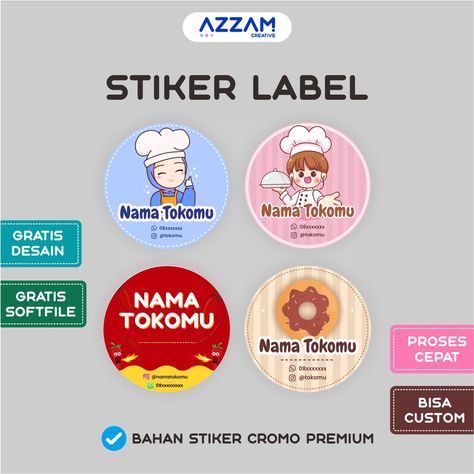 Custom Sticker, Sticker Label, Label Sticker, Label Design, Sticker Labels, Ootd, Snacks, Design