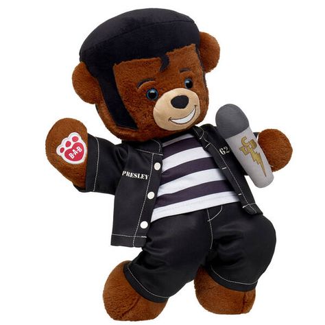 Online Exclusive Elvis Teddy Bear Jailhouse Rock Bundle | Build-A-Bear® Build A Bear Ideas, Elvis Presley Teddy Bear, Couples Dates, Elvis Gifts, Elvis Army, Elvis Presley Christmas, Army Photos, Elvis Birthday, Rock Costume