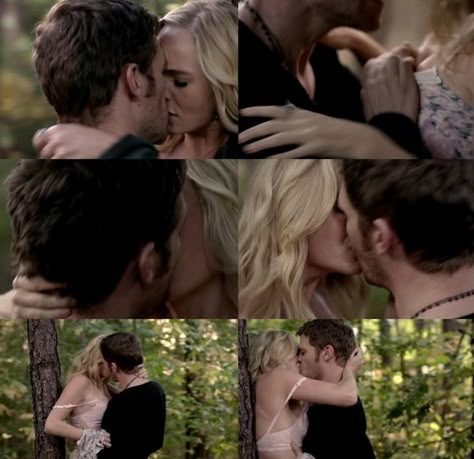 Klaus Caroline, Romantic Kiss Gif, Klaus And Caroline, Vampire Diaries Movie, Vampire Diaries Guys, Ladybug Movie, Vampire Diaries Funny, Hero Movie, Vampire Diaries Cast