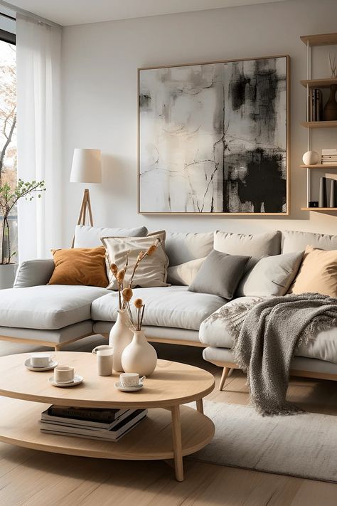 Hygge Apartments You’ll Want to Copy - Blog by Cavelights Modern Hygge Living Room, Hygge Apartment, Hygge Living Room, Hygge Interior, Apartment Designs, Fresh Living Room, Hygge Living, Sofa L, Open Plan Living Room