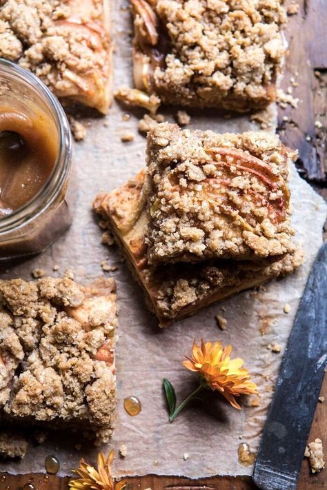 Double the Streusel Apple Butter Bars | halfbakedharvest.com #apples #fallrecipes #applebutter #applebars Apple Butter Bars, Half Baked Harvest Recipes, Homemade Apple Butter, Apple Bars, Fall Desserts Easy, Apple Dessert Recipes, Butter Bars, Harvest Recipes, Half Baked