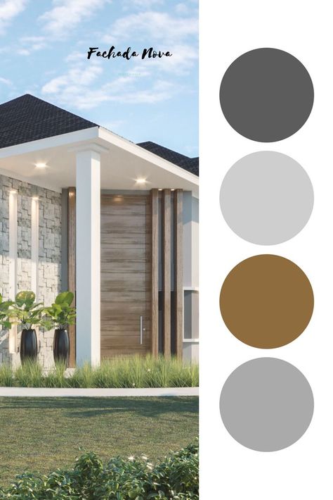 House Paint Exterior Colour Schemes, Exterior House Paint Color Schemes, Modern Exterior House Colors, Modern Zen House, Modern House Colors, Exterior Color Combinations, House Colors Exterior, Exterior Color Palette, House Outer Design