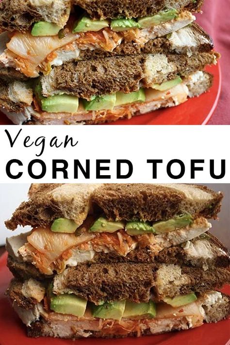 Corned Tofu and A Sandwich That is Totally Not a Reuben Vegan Corned Beef, Vegetarian Indian Recipes, Best Tofu Recipes, Vegan Sandwich Recipes, Vegan Kimchi, Vegan Protein Recipes, Cabbage And Potatoes, Tofu Recipes Vegan, Corned Beef Recipes