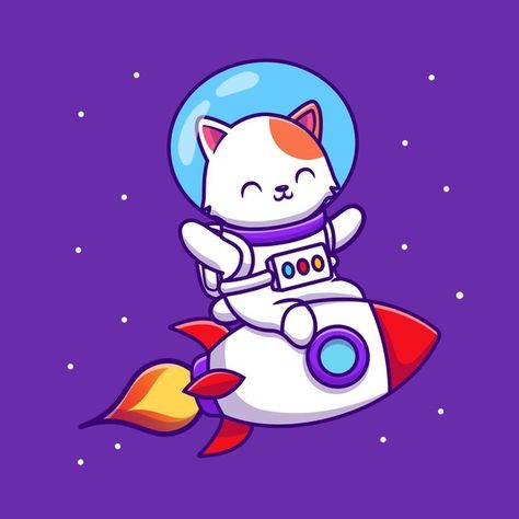 Lindo gato astronauta montando dibujos a... | Premium Vector #Freepik #vector #tecnologia #estrella #naturaleza #caracter Rocket Cartoon, Astro Cat, Cat Riding, Star Doodle, Doodle Borders, Cute Astronaut, Vector Icons Illustration, Cute Frames, Cute Corgi