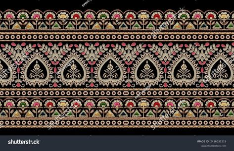 Beautiful Mughal Ethnic Border Multicolored Small Stock Illustration 2416031219 | Shutterstock Mughal Borders, Mughal Border, Image Illustration, Borders, Stock Illustration, Royalty Free Stock Photos, Stock Images, Stock Photos, Illustrations