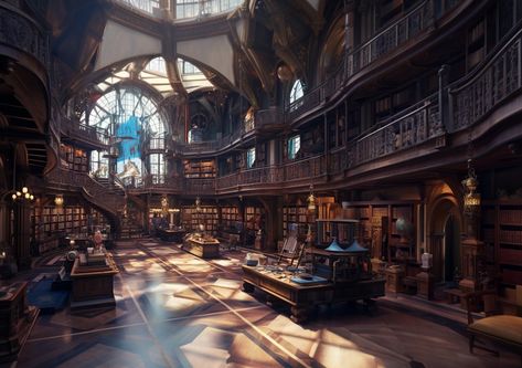 Dnd Library, Arcane Library, Dnd Library Battle Map, Eldritch Library, Massive Library Fantasy Art, Morrowind Tribunal, Fantasy Books, Cyberpunk, University