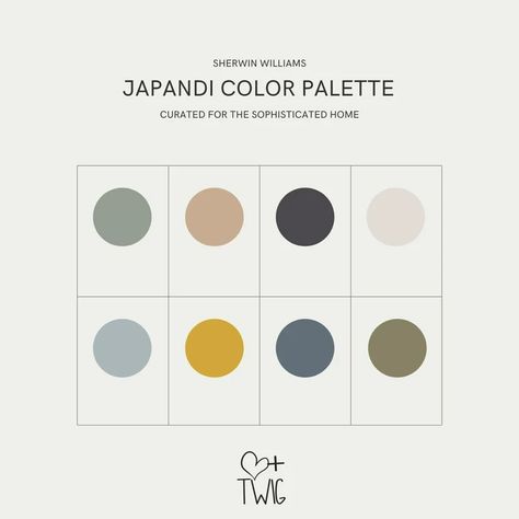 Japanese Scandinavian Paint Palette Whole Home Minimalist - Etsy Australia Japandi Colors 2022, Japanese Interior Design Color Palette, Japandi Interiors With Color, Japandi Branding, Japandi Colour Palette, Minimalist Paint Colors, Japanese Interior Design Living Room, Color Palette Scandinavian, Japandi Colors