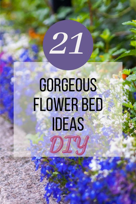 HEY EVERYONE! CHECK OUT 21 BEST FLOWER BED IDEAS TO DIY! LEARN WHICH FLOWERS ARE BEST TO PLANT AND WHICH LANDSCAPING DESIGNS LOOK THE BEST. WETHER YOU ARE TRYING TO UPGRADE YOUR BACKYARD LANDSCAPING OR THE FRONT OF YOUR HOUSE UNDER YOUR WINDOWS, WE HAVE IDEAS FOR YOU. WE HOPE YOU LOVE THIS POST! #DIY #ROCKS #LANDSCAPINGBACKGROUND #LANDSCAPINGPLANTERBOXES #LOWMAINTENCE #UNDERWINDOW #DIYLANDSCAPINGDESIGN #LANDSCAPINGGARDENEDGING Under Window Flower Bed, Raised Bed Flower Garden Ideas, Layered Flower Bed Ideas, Flower Bed Ideas Backyard, Diy Flower Beds In Front Of House, Simple Perennial Flower Bed, Flower Bed In Middle Of Lawn, Backyard Flower Bed Ideas, Raised Flower Beds In Front Of House