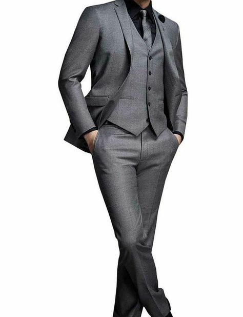 Grey Suit For Men, Wedding Suits Men Grey, Bond Suits, Grey Suit Men, Dark Gray Suit, Charcoal Suit, Blue Suit Men, Mens Casual Outfits Summer, Formal Mens Fashion