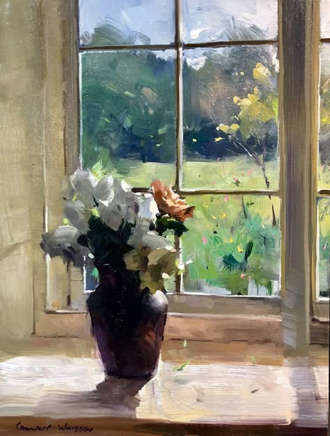 Colley Whisson, 2019, Winter Colors, 12x9 Colley Whisson, Painting Of Flowers, Interior Paintings, Painting Competition, Johannes Vermeer, Tableau Art, Art Academy, Painting Still Life, Window Art