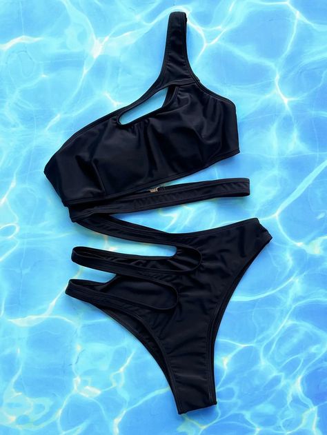 Sexy Hollow Out Bikini Set 2024 Women Black One Shoulder Bandage one piece Swimsuit Summer Bathing Suit High Waist Swimwear 17.95 and FREE Shipping Tag a friend who would love this! Active link in BIO #hashtag7 #hashtag8 #hashtag9 #hashtag10 #hashtag11 #hashtag12 Cutout Swimsuit, High Leg Swimsuit, Neon Dresses, Cut Out Swimsuits, Monokini Swimsuits, Summer Swim Suits, Black Swimsuit, Navy Blue Dresses, Dress Cuts