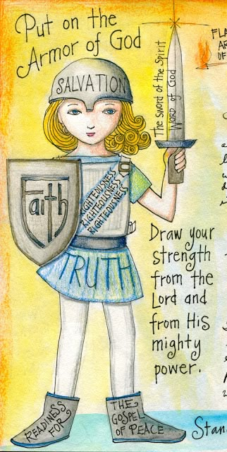 The Armor Of God, Ephesians 6 10, Ephesians 6, School Craft, Ayat Alkitab, Armor Of God, Bible Art Journaling, Childrens Church, Scripture Art