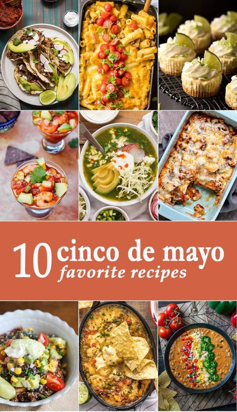 Cinco de Mayo recipes that the entire family will love! These 10 easy Mexican recipes are our favorites for celebrating the Mexican holiday of Cinco de Mayo. via @beckygallhardin Dips And Appetizers, Dips Appetizers, Cinco De Mayo Recipes, Salsa Guacamole, Mexican Appetizers, Best Drinks, Recipes Drinks, Recipes From Around The World, Food Appetizers