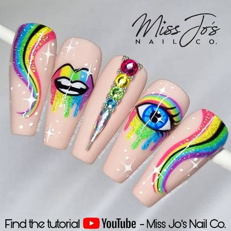 Gay Pride Nails Designs, Lgbt Nails Designs, Pride Nails Designs Acrylic, Nail Page Name Ideas, Lgbt Nail Art, Lgbtq Nail Designs, Coffin Pride Nails, Rainbow Pride Nails, Lgbtq Nails