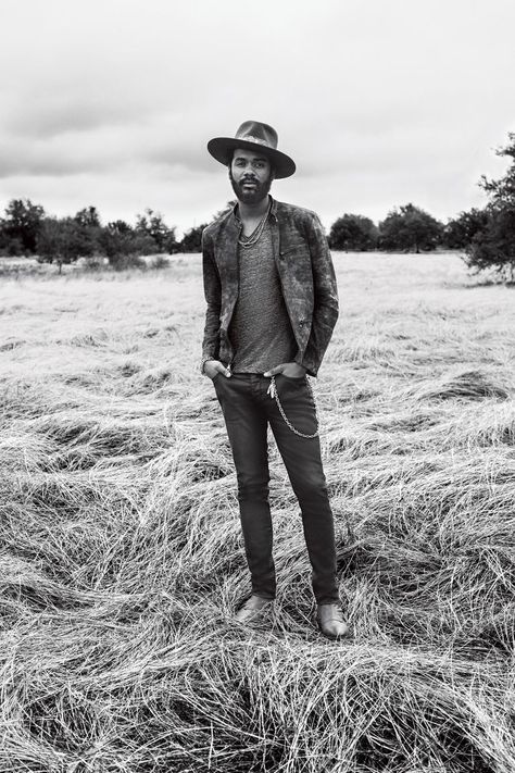 Gary Clark Jr Style, John Varvatos Style, Urban Cowboy Style, Gary Clark Jr, Gary Clark, Musician Photography, Urban Cowboy, Cowboy Style, New Family