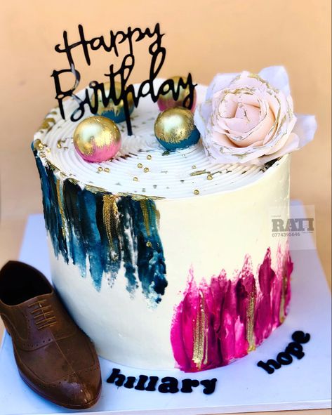 Birthday Cake For Man And Woman Together, Dual Theme Cake, Unisex Birthday Cake Ideas For Adults, Double Birthday Cake Man And Woman, Double Cake Designs Birthday, Unisex Cake Design, Birthday Cake For Two People Ideas, Twin Birthday Cakes For Adults, Dual Cake Design