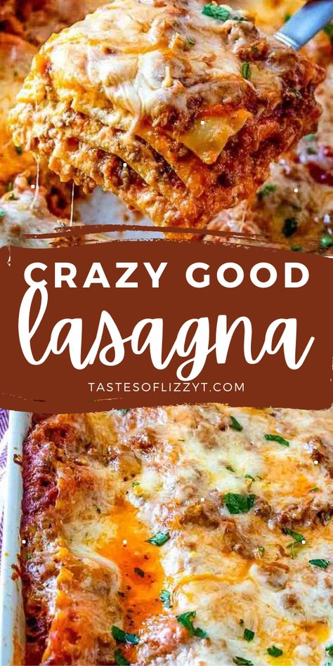 Lasagna Easy, Best Lasagna Recipe, Easy Lasagna Recipe, Homemade Lasagna, Easy Casserole Recipes, Goulash, Food Blogs, Lasagna Recipe, Easy Casserole