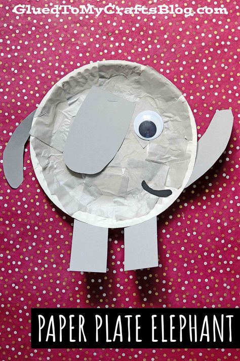 Preschool Elephant Crafts, Animal Paper Craft, Hippo Crafts, Elephant Craft, Balloon Elephant, Zoo Animal Crafts, Craft Ideas With Paper, Cool Crafts For Kids, Storytime Crafts