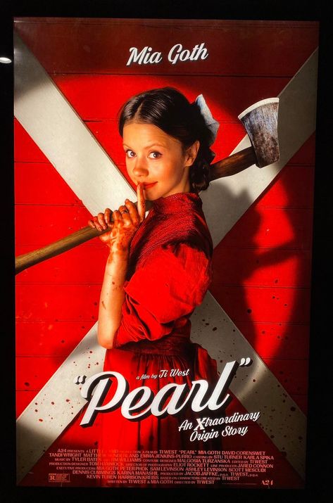 Pearl 2022 Movie, Pearl Movie Poster, Pearl Movie, Pearl 2022, Original Movie Posters, Vintage Movie, Original Movie, Movie Memorabilia, Movie Poster