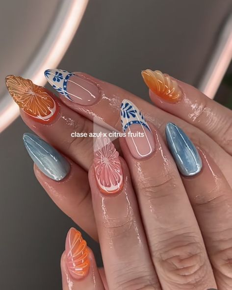 Short Summer Nails, Vintage Alhambra Bracelet, Alhambra Bracelet, Summery Nails, Fire Nails, Funky Nails, Chic Nails, Short Acrylic Nails, Best Acrylic Nails