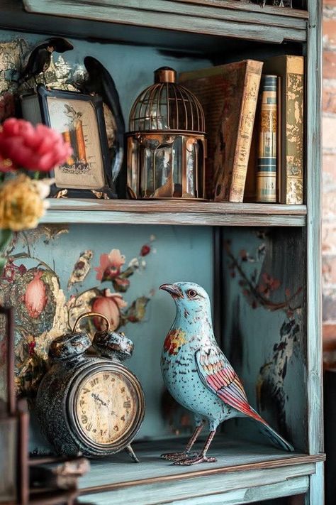 Vintage English Cottage Interiors, Photography Display Ideas, Bedroom Shelf Decor, Bookcases Ideas, Timeless Kitchens, Cottage Style Bedroom, Vintage Home Decor Farmhouse, Display Collections, Photography Display